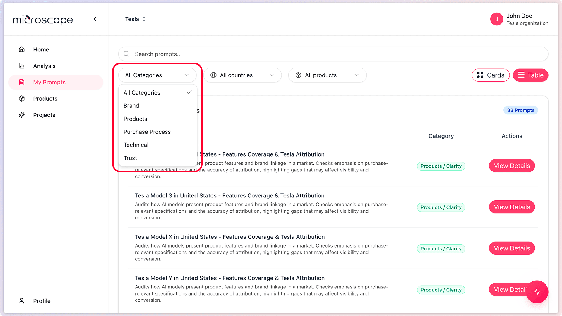 Screenshot: 03 06 prompts by category