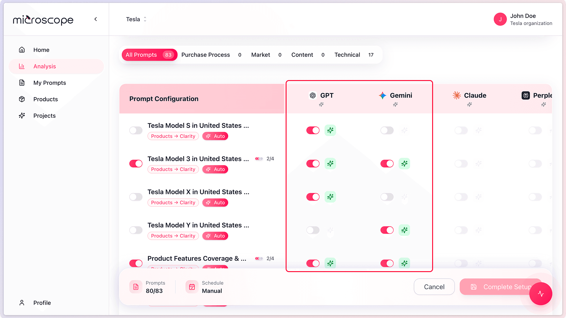 Screenshot: 03 15 model selection interface