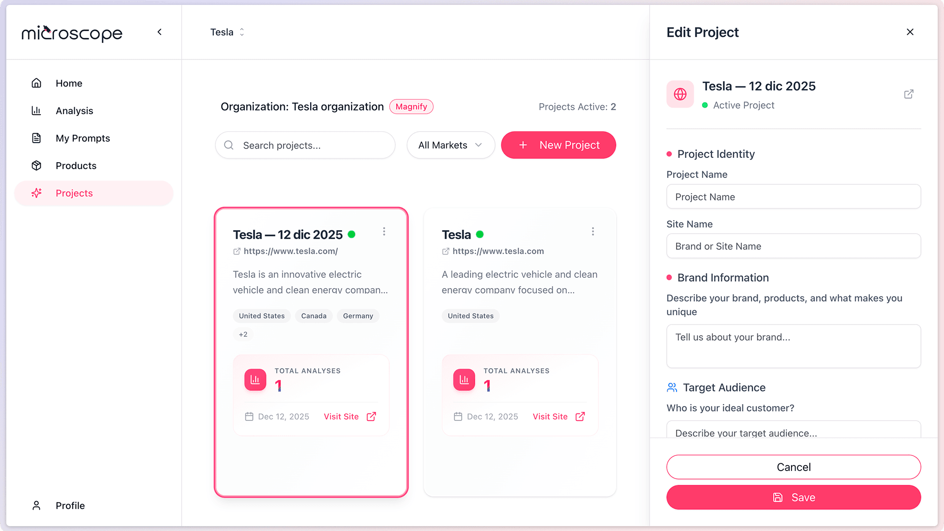 Screenshot: 02 05 brand info form