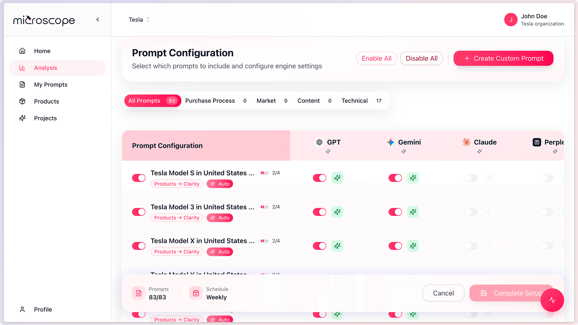 Screenshot: 03 13 analysis config form