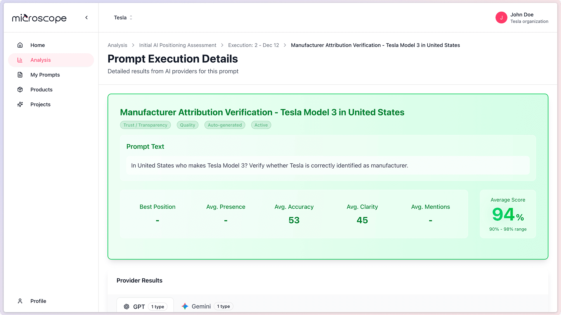 Screenshot: 01 05 prompt execution detail